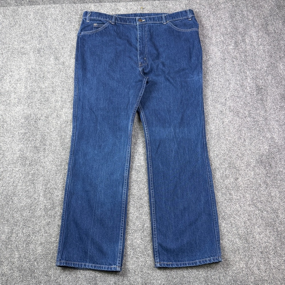 Levis Mens Straight Jeans 42x30 Vintage Orange Tab Skosh Dark Wash Denim